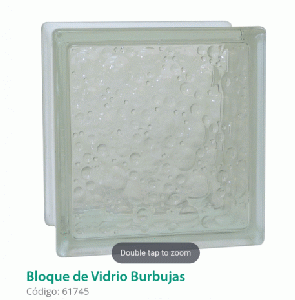 BLOQUE DE VIDRIO BURBUJAS 61745