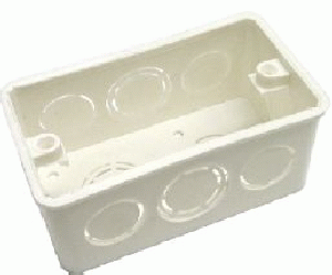CAJA RECTANGULAR PLASTICA BLANCA
