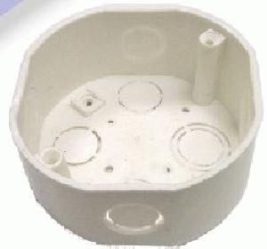 CAJA OCTAGONAL PLASTICA BLANCA