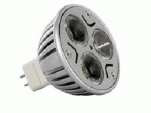 FOCO DICROICO 3 LED 2P MR-16 BLANCO  3W-110V