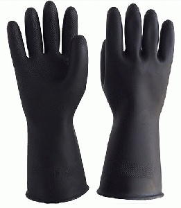 GUANTE DE CAUCHO DOMESTICO NEGRO(4GUM008)