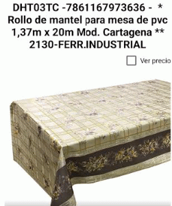 MANTEL PLASTICO MOD CARTAGENA(DHT03TC)
