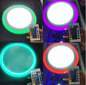 PANEL LED EMPOT REDONDO BICOLOR 12+4 FUCSIA