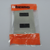 BTICINO PLACA DE ALUMINIO 2 HUECO (503/2SR)