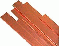 PLATINA DE COBRE 1/4 X 1"(400 A)X METRO.
