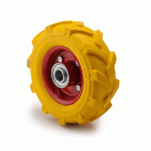 RUEDA CARRETILLA AMARILLO PU PANTANERA 6"(4C10737)
