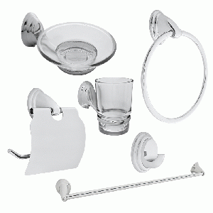 SET DE BAÑO ONIX CROMO 6PZAS(50001)