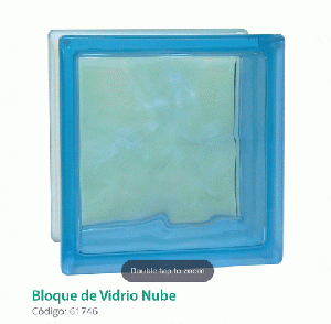 BLOQUE DE VIDRIO CELESTE 61746